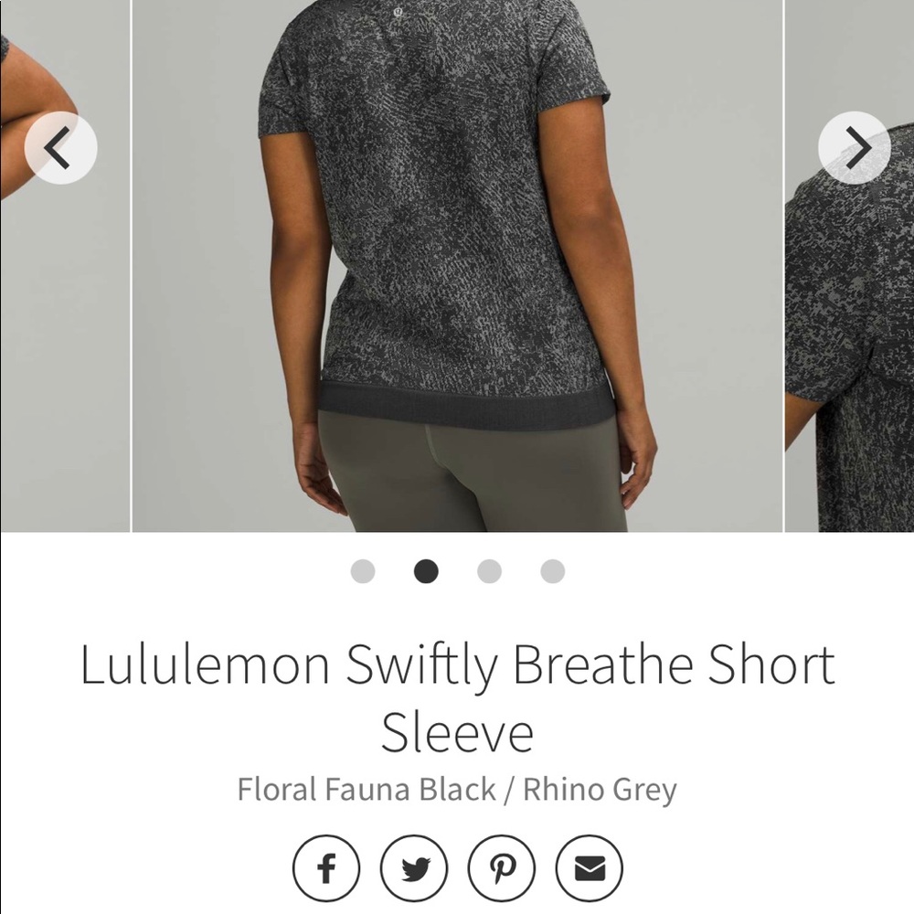 Lululemon Swiftly Breathe Short Sleeve